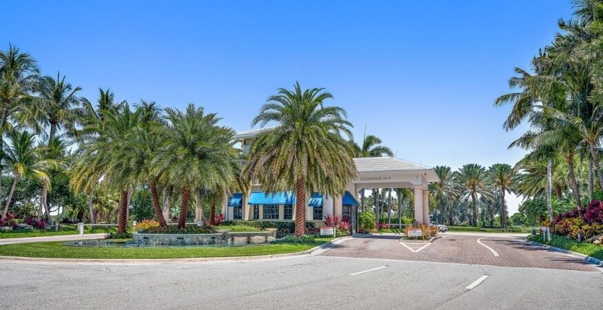 Admirals Cove guard house in Jupiter, FL